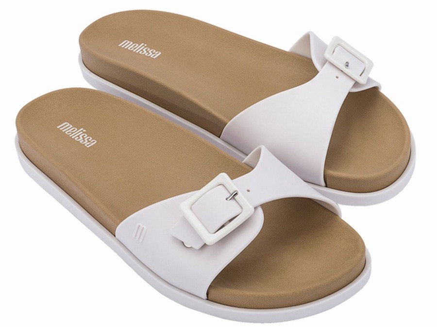 Chanclas De Baño Melissa Wide Mujer - Blancas - Argentina ZAU-581439